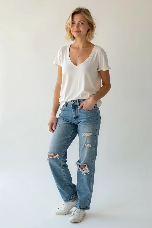 Women's Wide Leg Denim Jeans