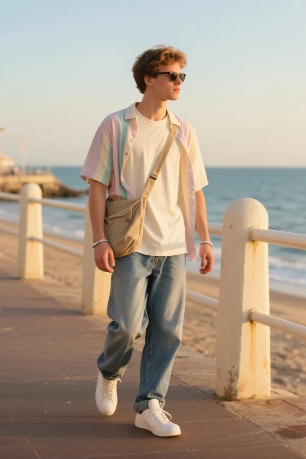 Men's Baggy Jeans-Minimal and Modern
