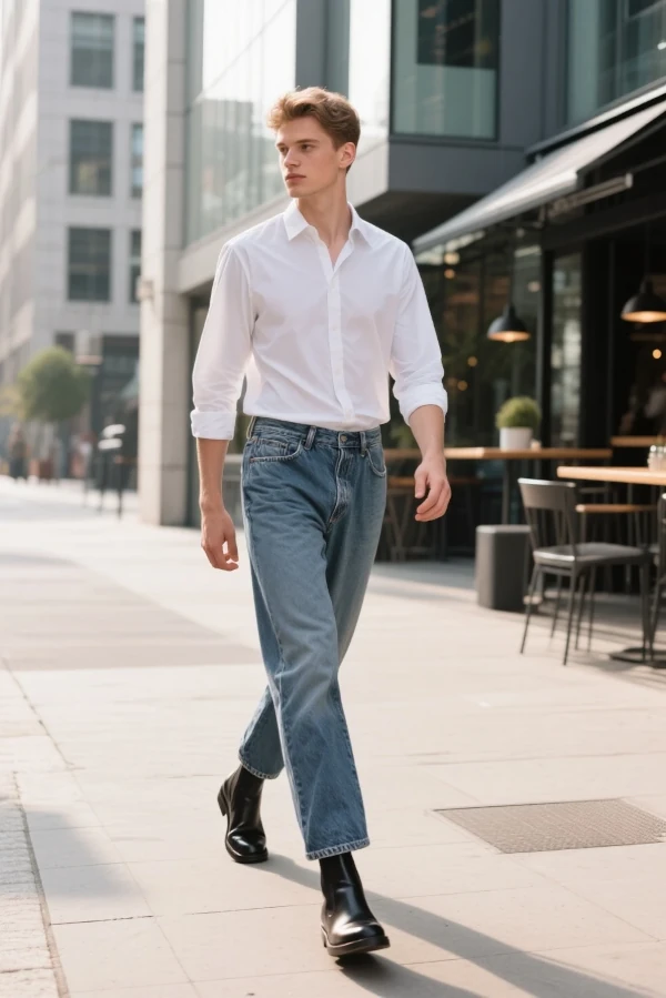 Men's Baggy Jeans-Smart Casual Mix